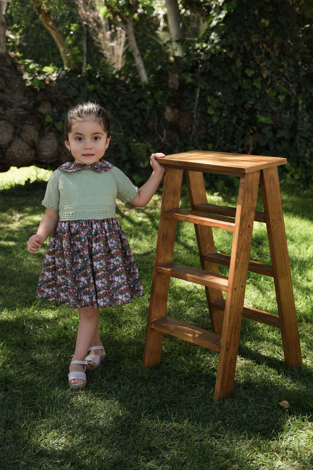 Vestido tejido Lirio verde - 3 años